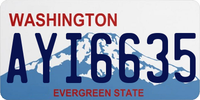 WA license plate AYI6635