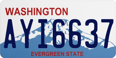 WA license plate AYI6637