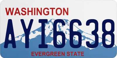 WA license plate AYI6638
