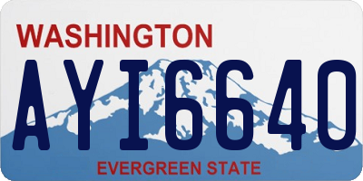 WA license plate AYI6640