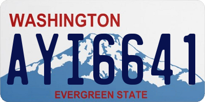 WA license plate AYI6641