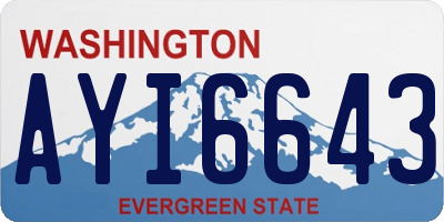 WA license plate AYI6643