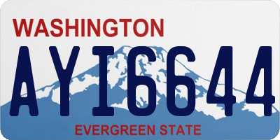 WA license plate AYI6644