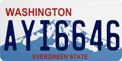WA license plate AYI6646