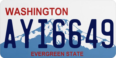 WA license plate AYI6649