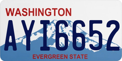 WA license plate AYI6652