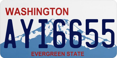 WA license plate AYI6655