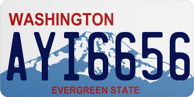 WA license plate AYI6656