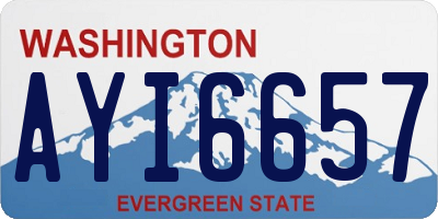 WA license plate AYI6657