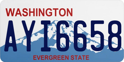 WA license plate AYI6658