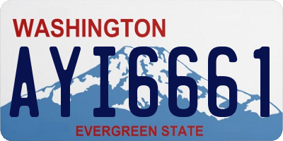 WA license plate AYI6661