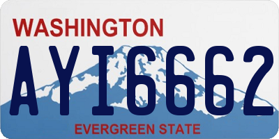 WA license plate AYI6662