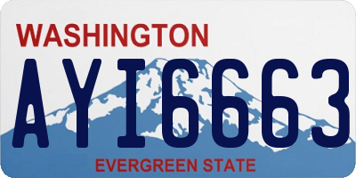 WA license plate AYI6663