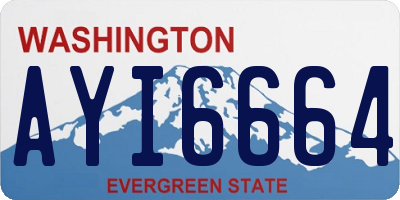 WA license plate AYI6664