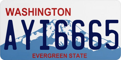 WA license plate AYI6665