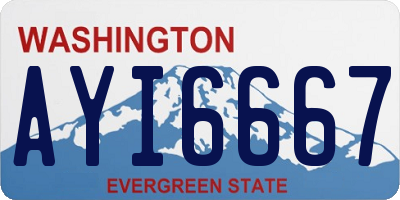 WA license plate AYI6667