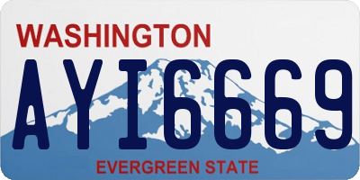 WA license plate AYI6669