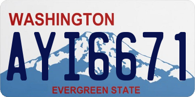 WA license plate AYI6671