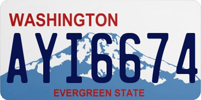 WA license plate AYI6674