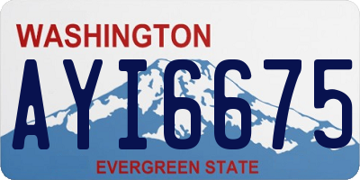 WA license plate AYI6675