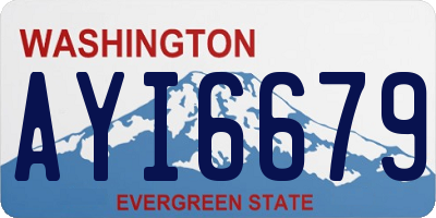 WA license plate AYI6679
