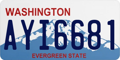 WA license plate AYI6681