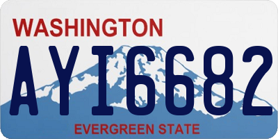 WA license plate AYI6682