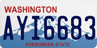 WA license plate AYI6683