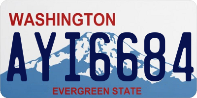 WA license plate AYI6684