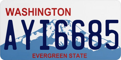 WA license plate AYI6685