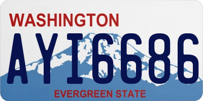 WA license plate AYI6686