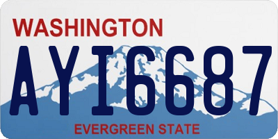 WA license plate AYI6687