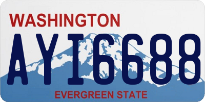 WA license plate AYI6688