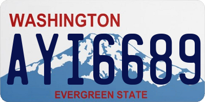 WA license plate AYI6689
