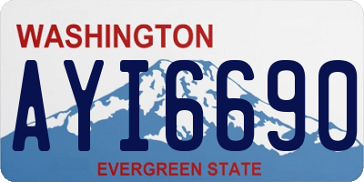WA license plate AYI6690