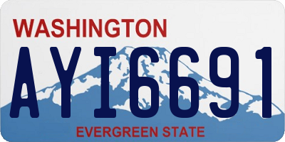 WA license plate AYI6691