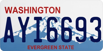WA license plate AYI6693