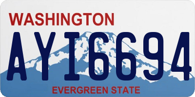 WA license plate AYI6694