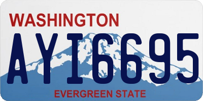 WA license plate AYI6695