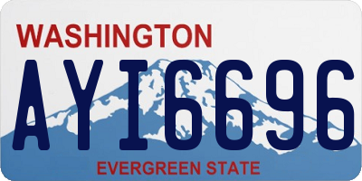 WA license plate AYI6696