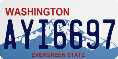 WA license plate AYI6697