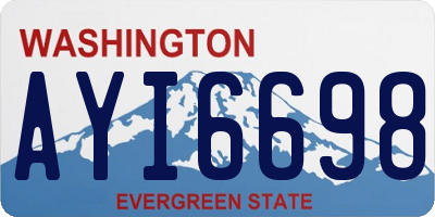 WA license plate AYI6698