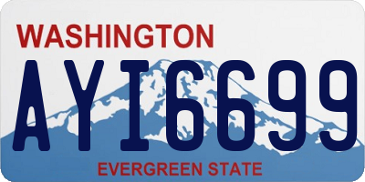 WA license plate AYI6699