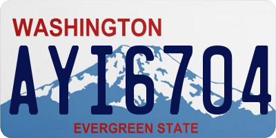 WA license plate AYI6704