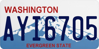 WA license plate AYI6705