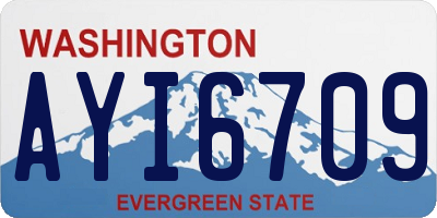 WA license plate AYI6709