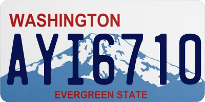 WA license plate AYI6710