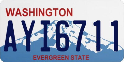WA license plate AYI6711