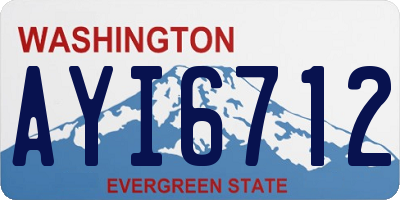 WA license plate AYI6712