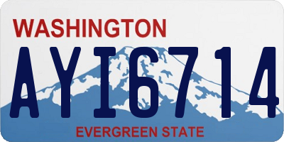 WA license plate AYI6714